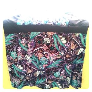 Brown Halter top with paisly design.